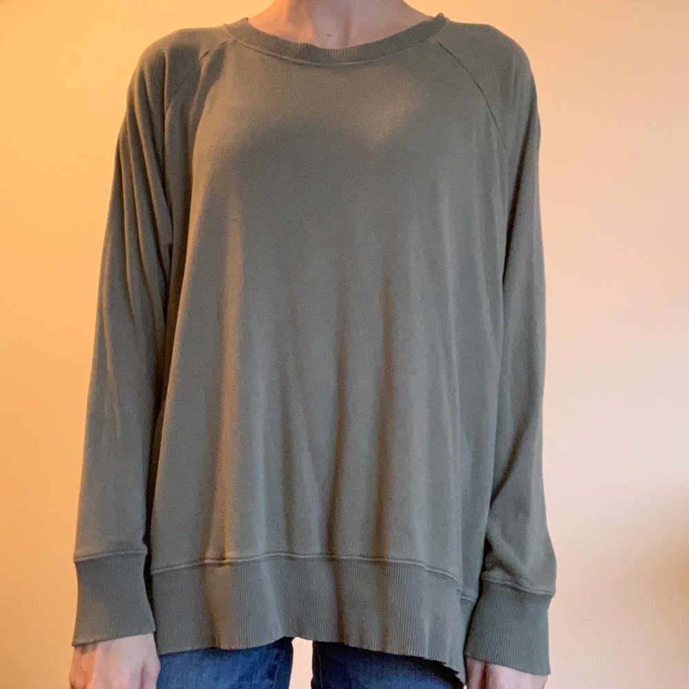 XS AERIE GREEN CREW